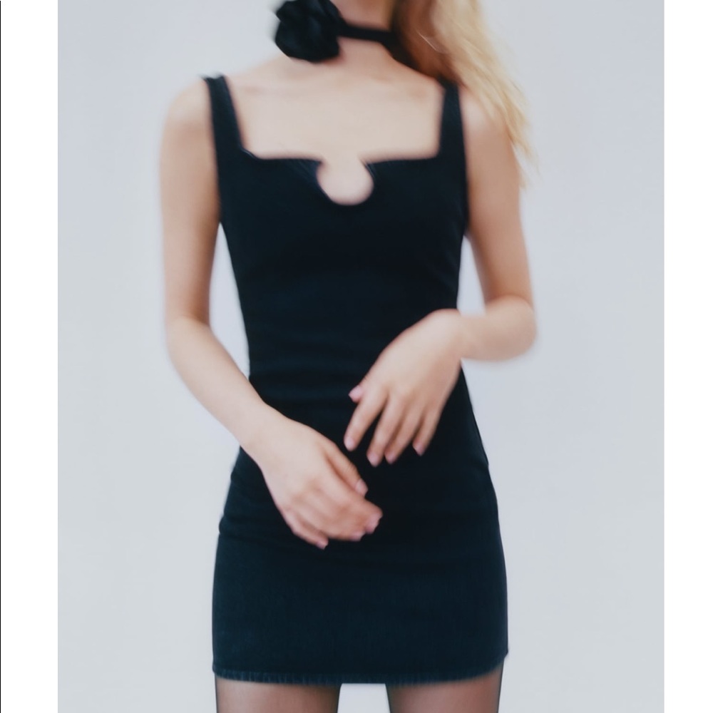 NWT✨ZARA Strappy Denim Mini Dress